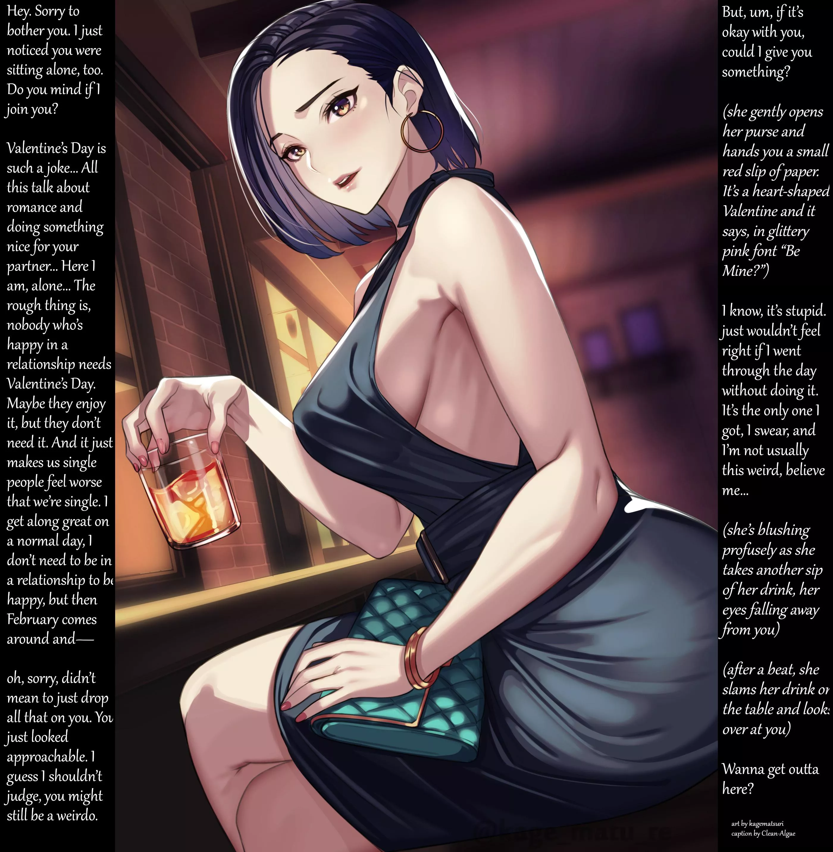 Alone on Valentine’s Day [wholesome] [gender neutral pov]