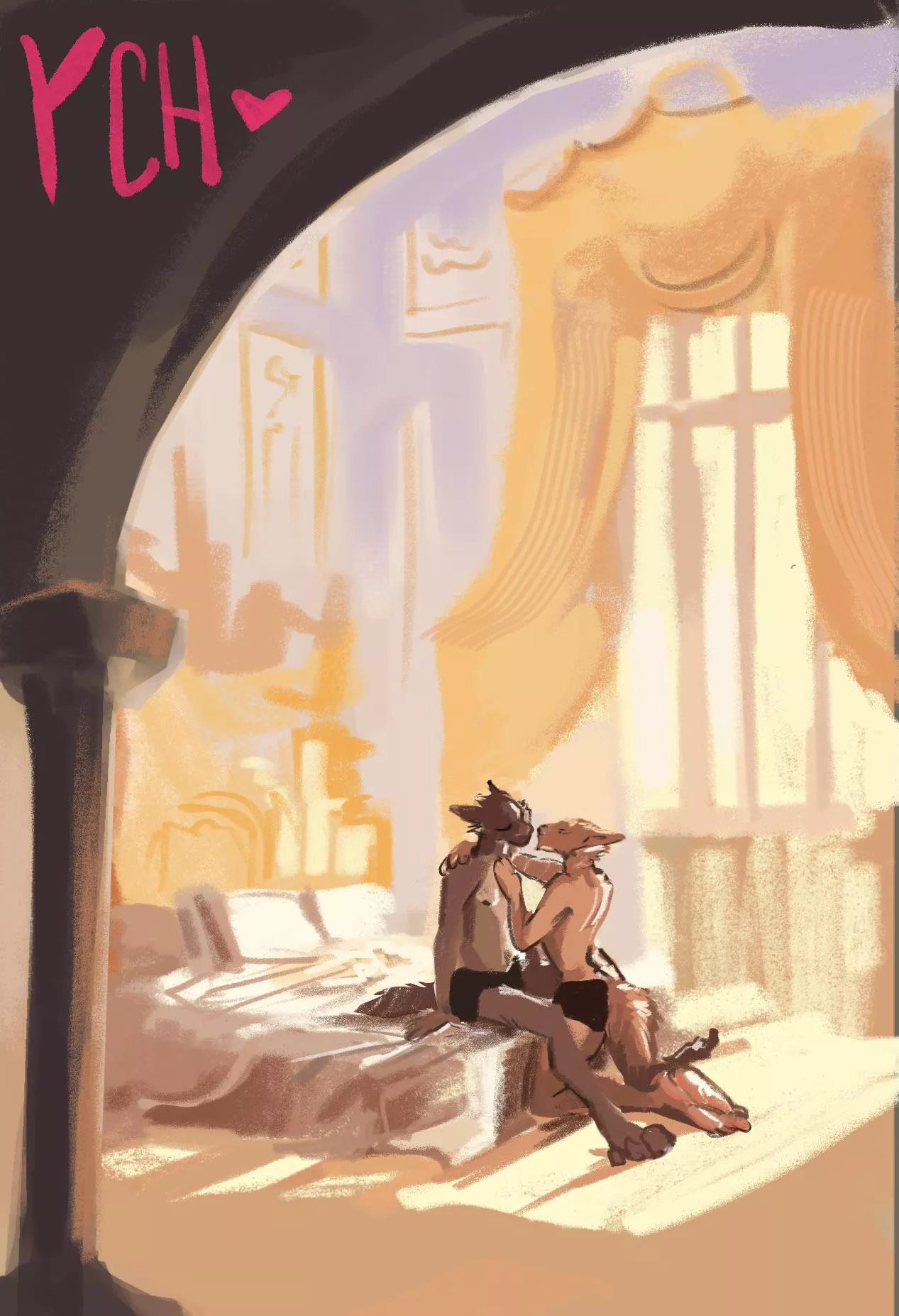 “Be quiet “. Hey, btw this is YCH , which is still available :) 🏰☀️