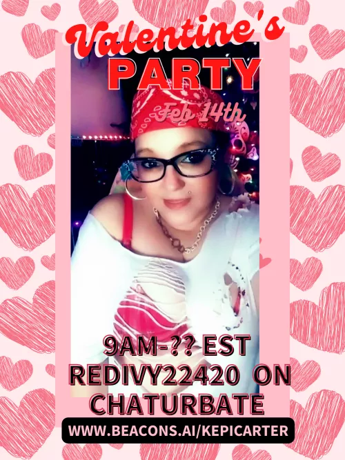 Can I be your Valentine 💝 CUM 💦 Join me 9am-?? EST on Chaturbate. Link in the comments.