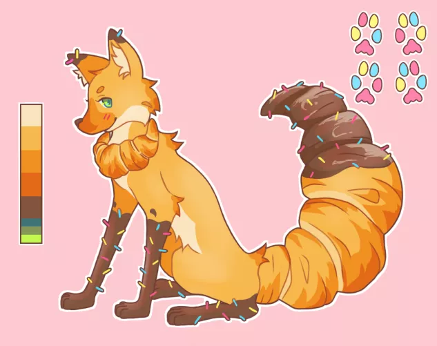 Croissant Fox! (Art by Me :3)