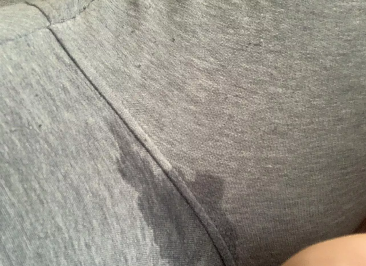Dang it. I soiled my gray sweatpants again!!