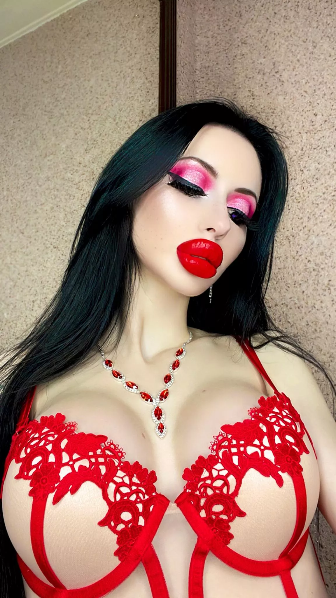 Good view of my pillows and big boobs