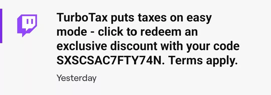 Has anyone received this in their Notifications???