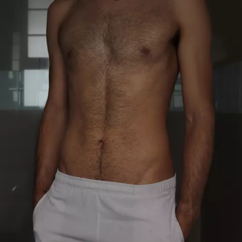 Let's see how straight I am. If I get hard, you win.