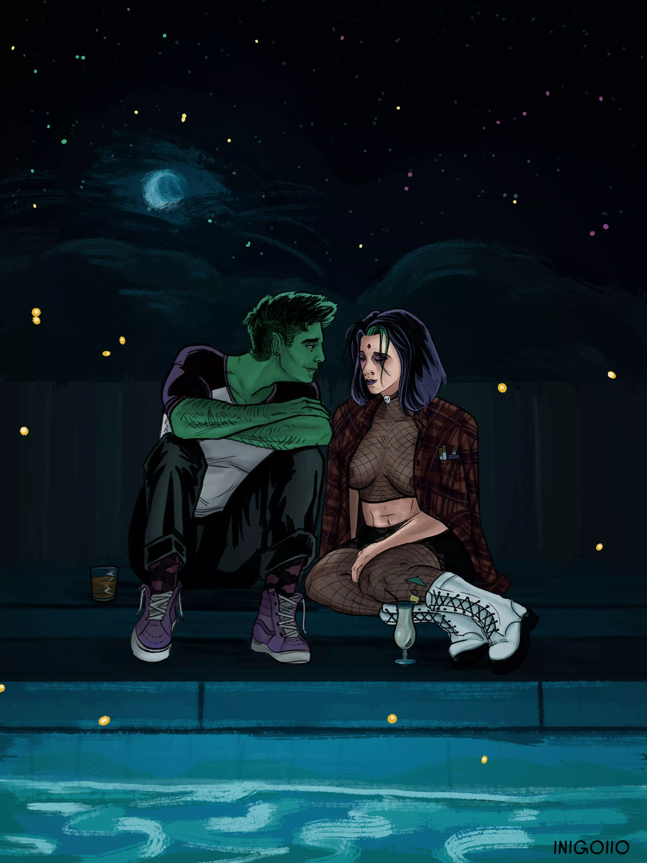 Love is in the air for Raven and Beast Boy (inigoiio)