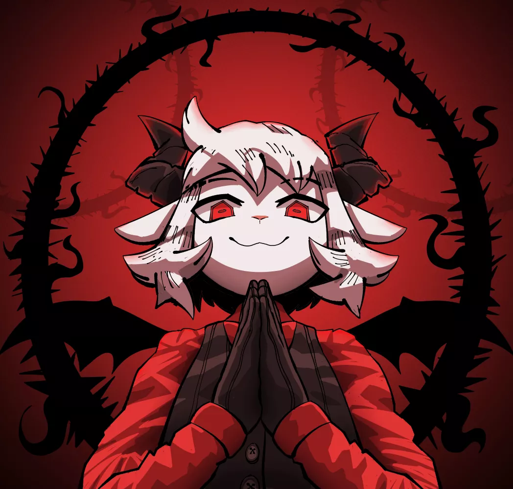 Made my fursona spooky (Art by me)