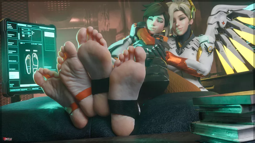 Mercy and Tracer Cozy Soles (Snacks) [Overwatch]