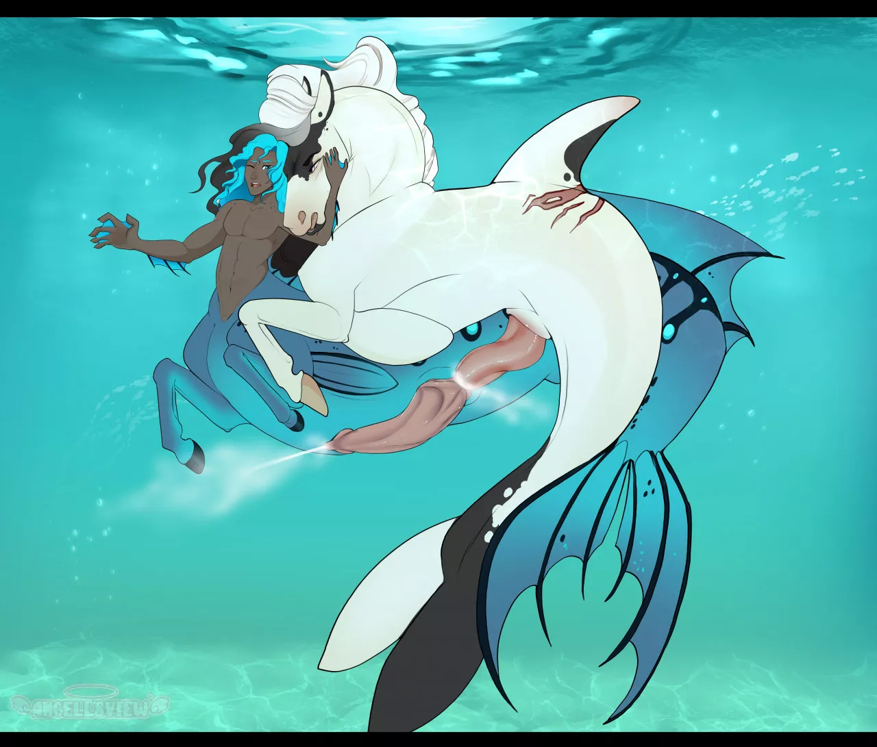 [M/M] Mythical Mounting; Hippocampus x Ichthyocentaur (Angellsview3)