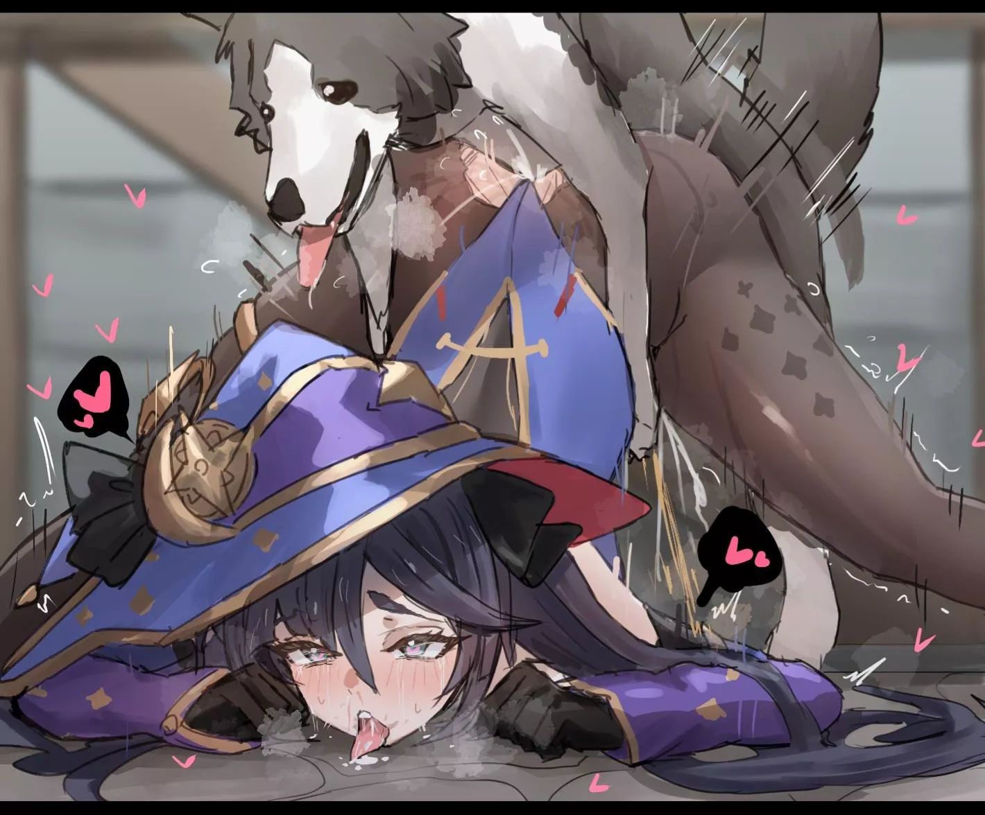 Mona having a fun time <3 (Horn/wood)