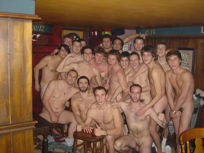 Naked in a bar