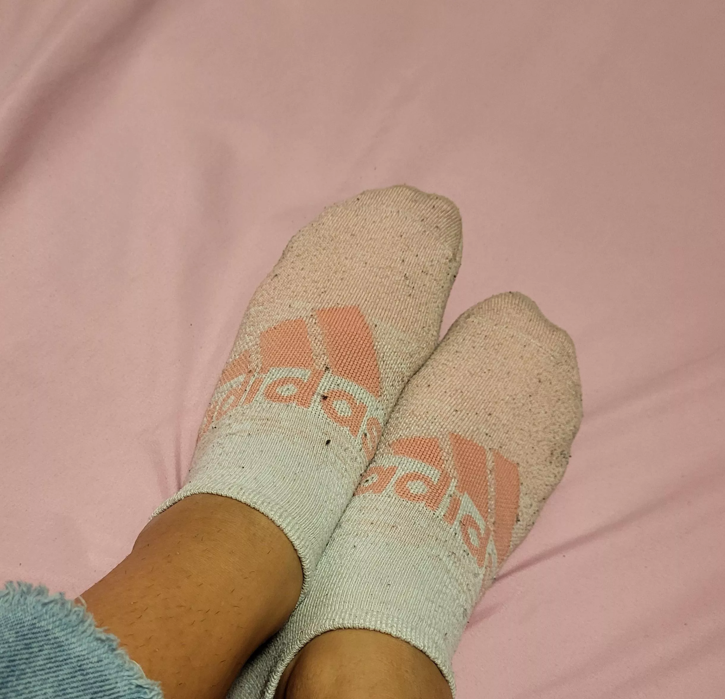 Pink socks for Valentine's Day. I'm about to wear these naughty girls for 16 hours until they reek 🤭