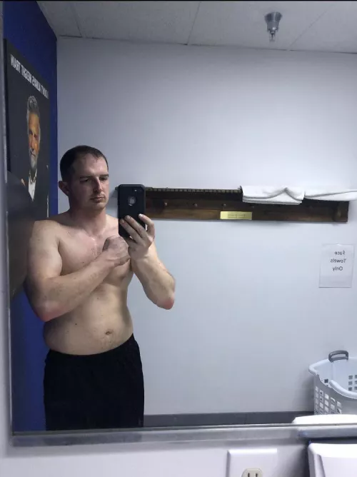 Post work out. 37 (M) just keeping the progress up.
