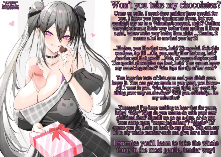 Special Chocolates for Futa's Crush [futa4a] [Valentine's] [discreet feeding of... you-know-what]