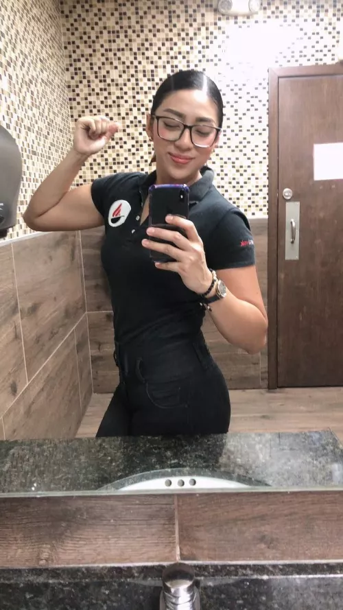 The mirror isn't as dirty as I am