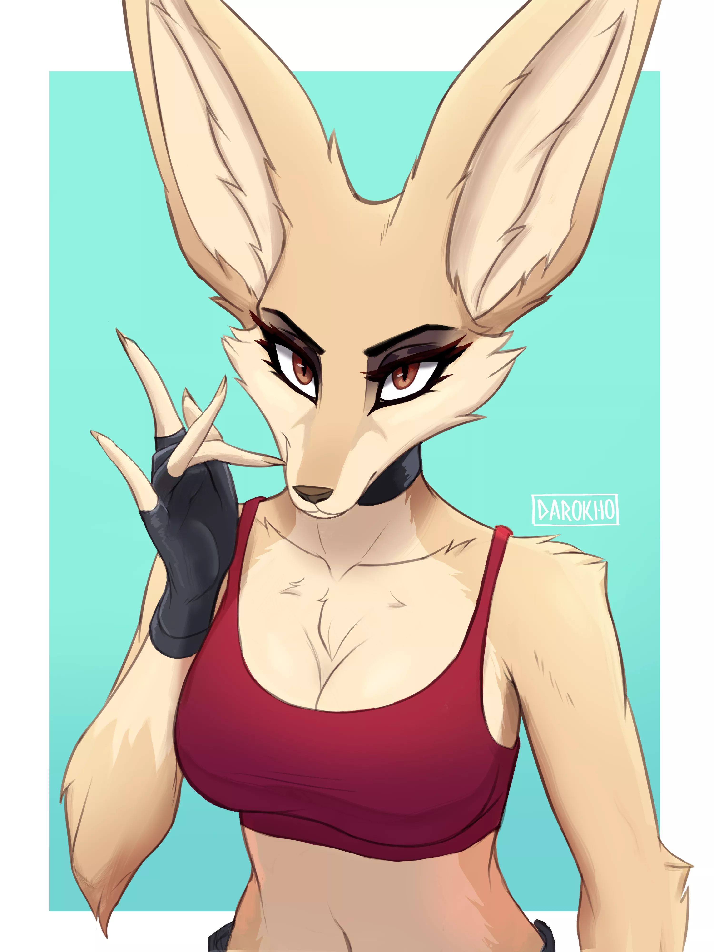 Tried to apply smoky eyes on my fennec, (feedback is welcome)