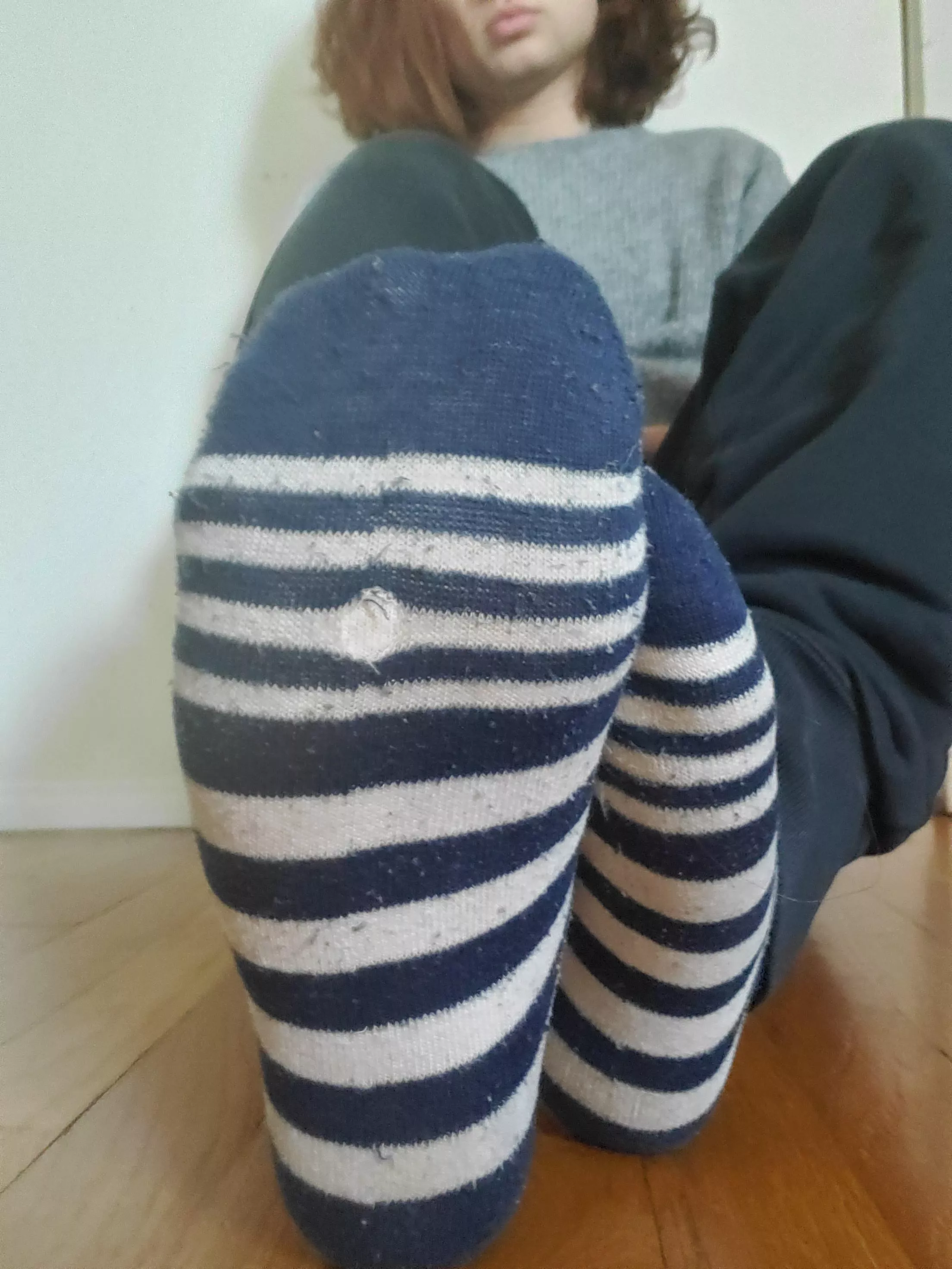 two pairs of socks today...pull them both off with your teeth