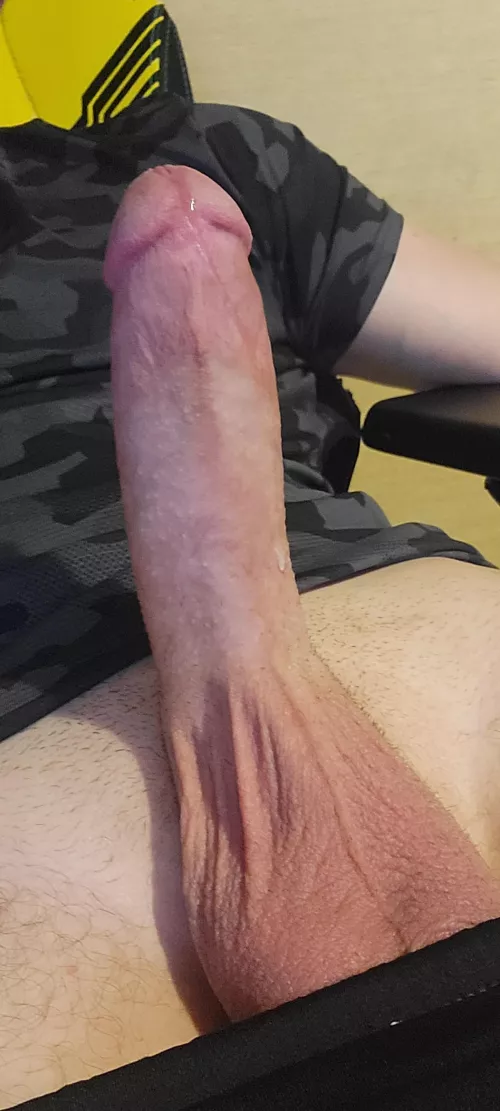 Balls, hard dick and some precum!
