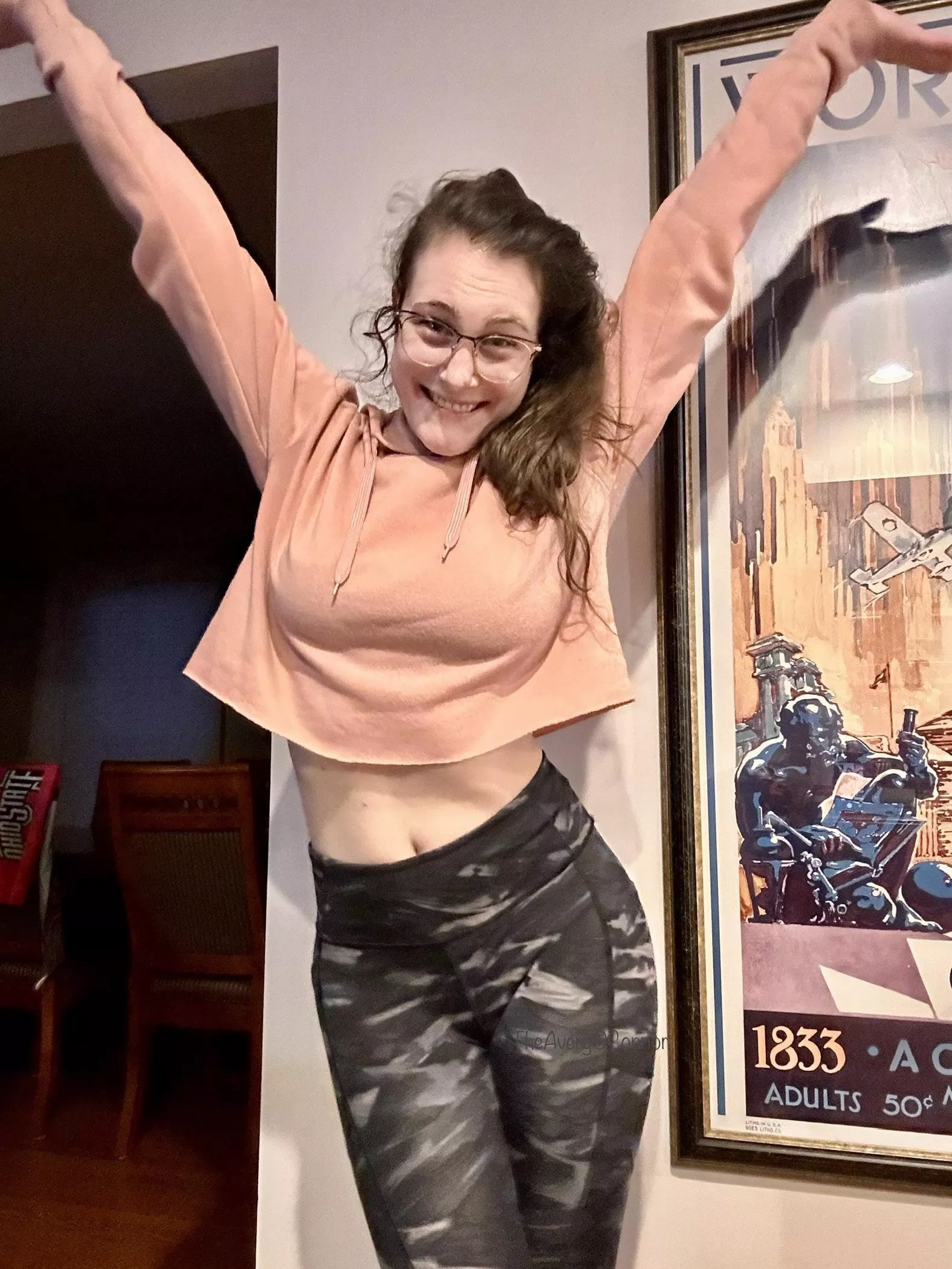 Because a pink crop top is perfect for Valentine’s Day