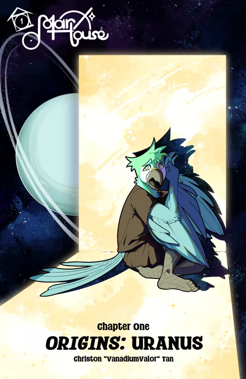 Cover Page for my solar system webcomic Solar House, ft. Uranus!