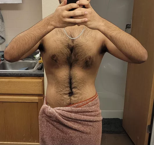 fresh out of the shower