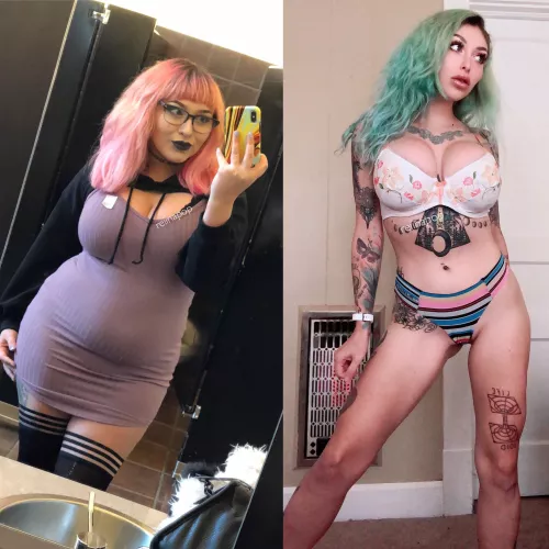 from chubby nerd to airhead bimbo 💖