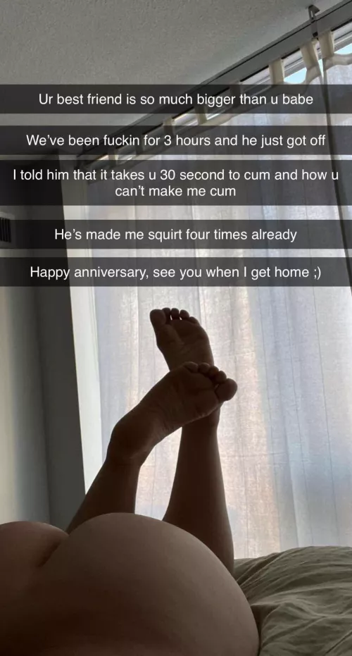 I told him to cancel our anniversary plans because I was busy 😂