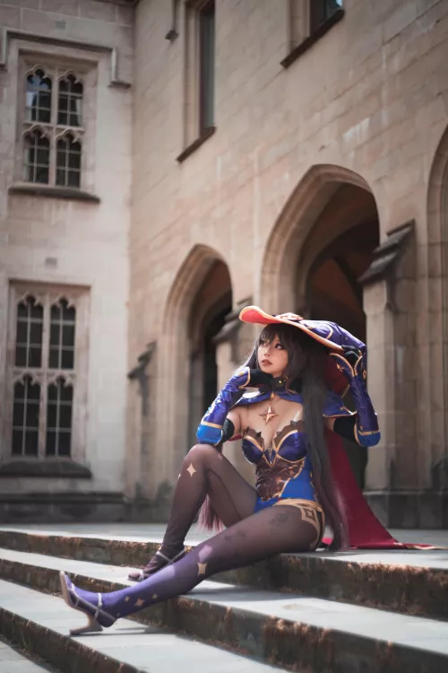 mona megistus from genshin impact by sagocos