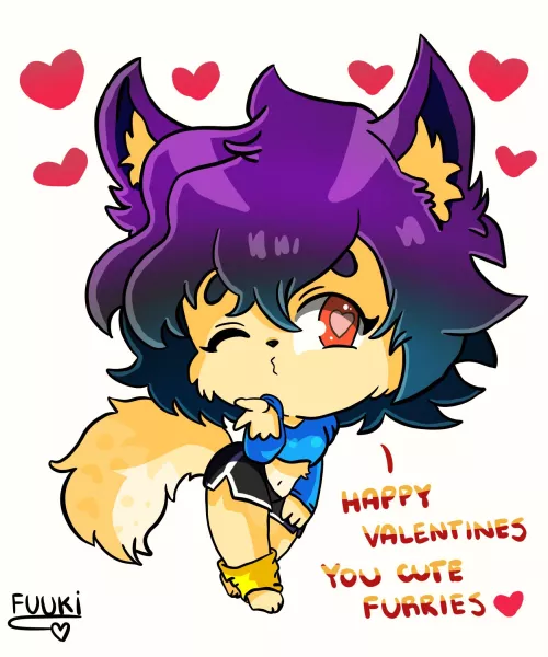 My fursona with a message for everyone here :3