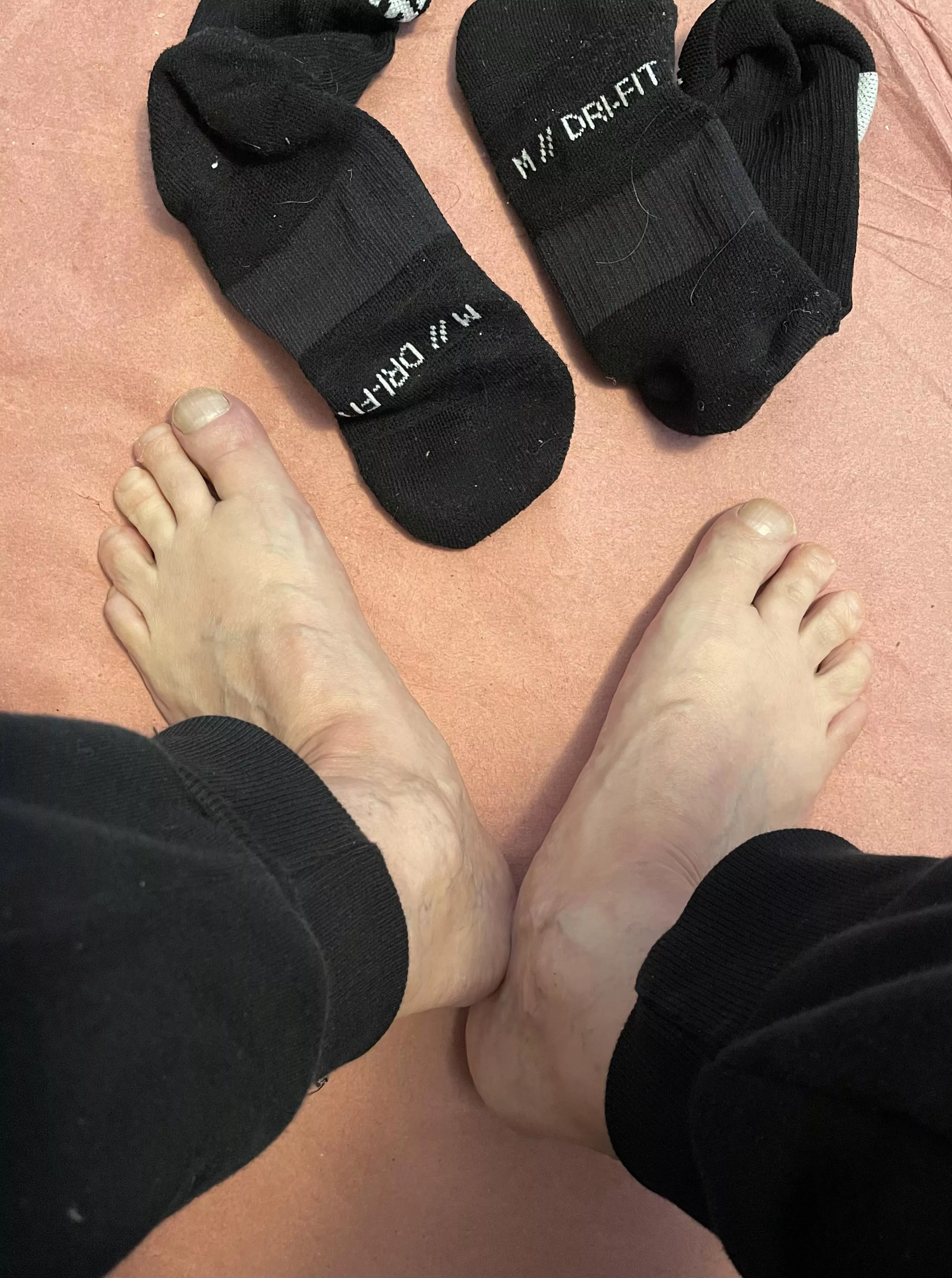 My US 8 going into Nike Dri-Fits