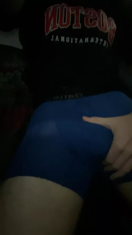 My young cock straining against my boxers