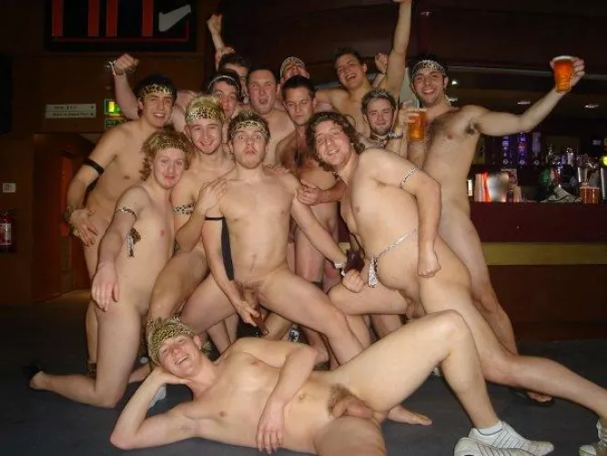 Naked group shot