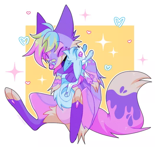 their favorite plushie (my art)