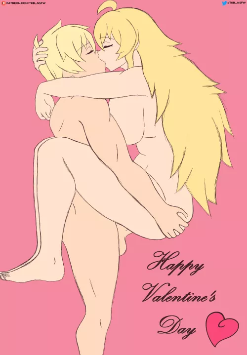 Valentine's Day - Dragonslayer (Yang x Jaune) (by @TKB_NSFW on Twitter)