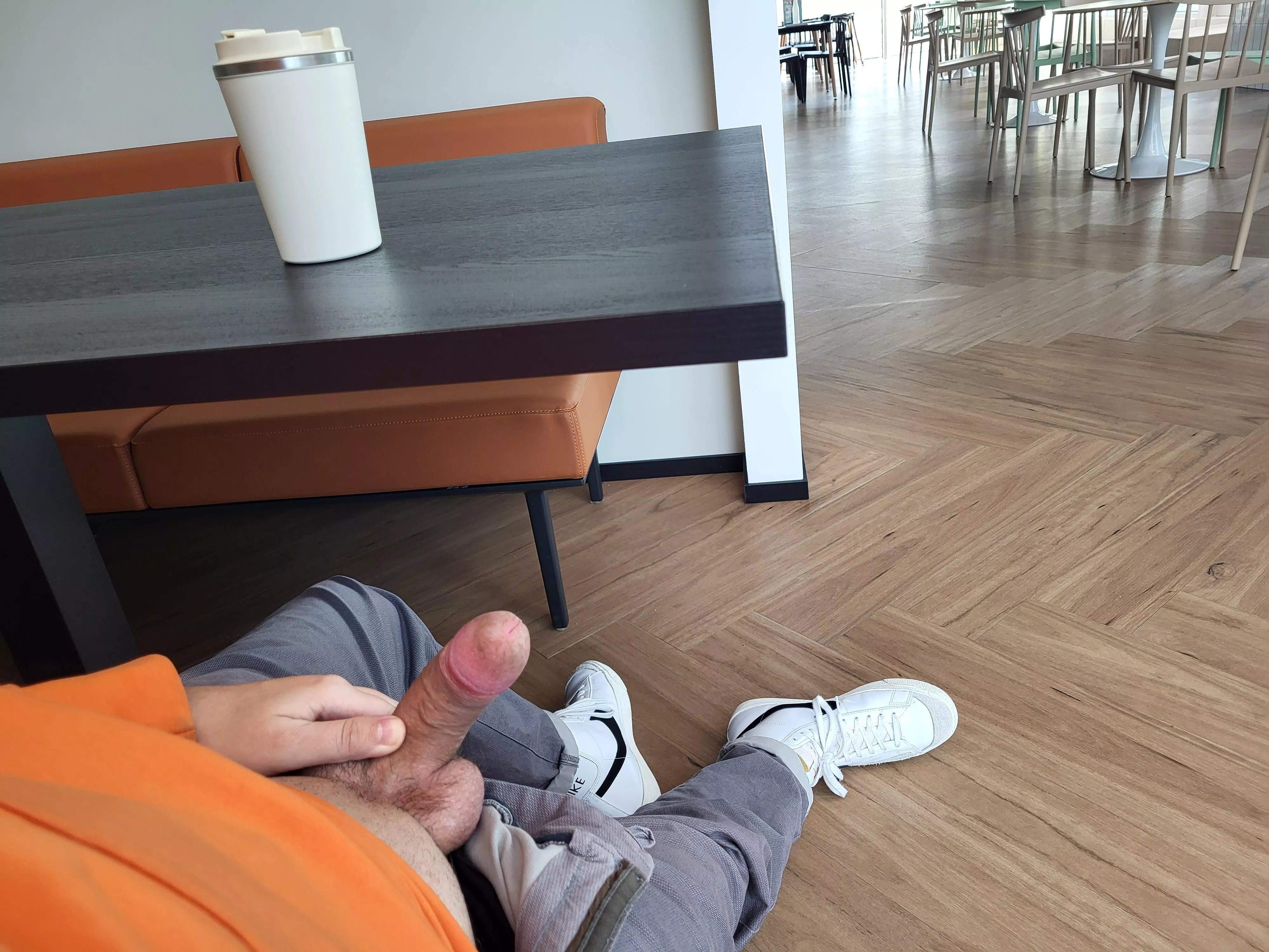 very risky time in the office canteen