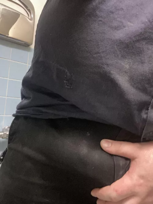 Walking around work rock hard. Do you think anyone will notice?