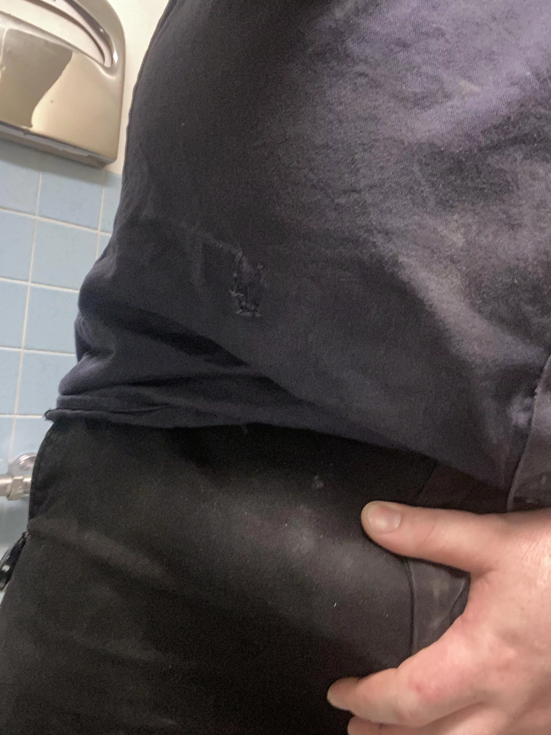 Walking around work rock hard. Do you think anyone will notice?