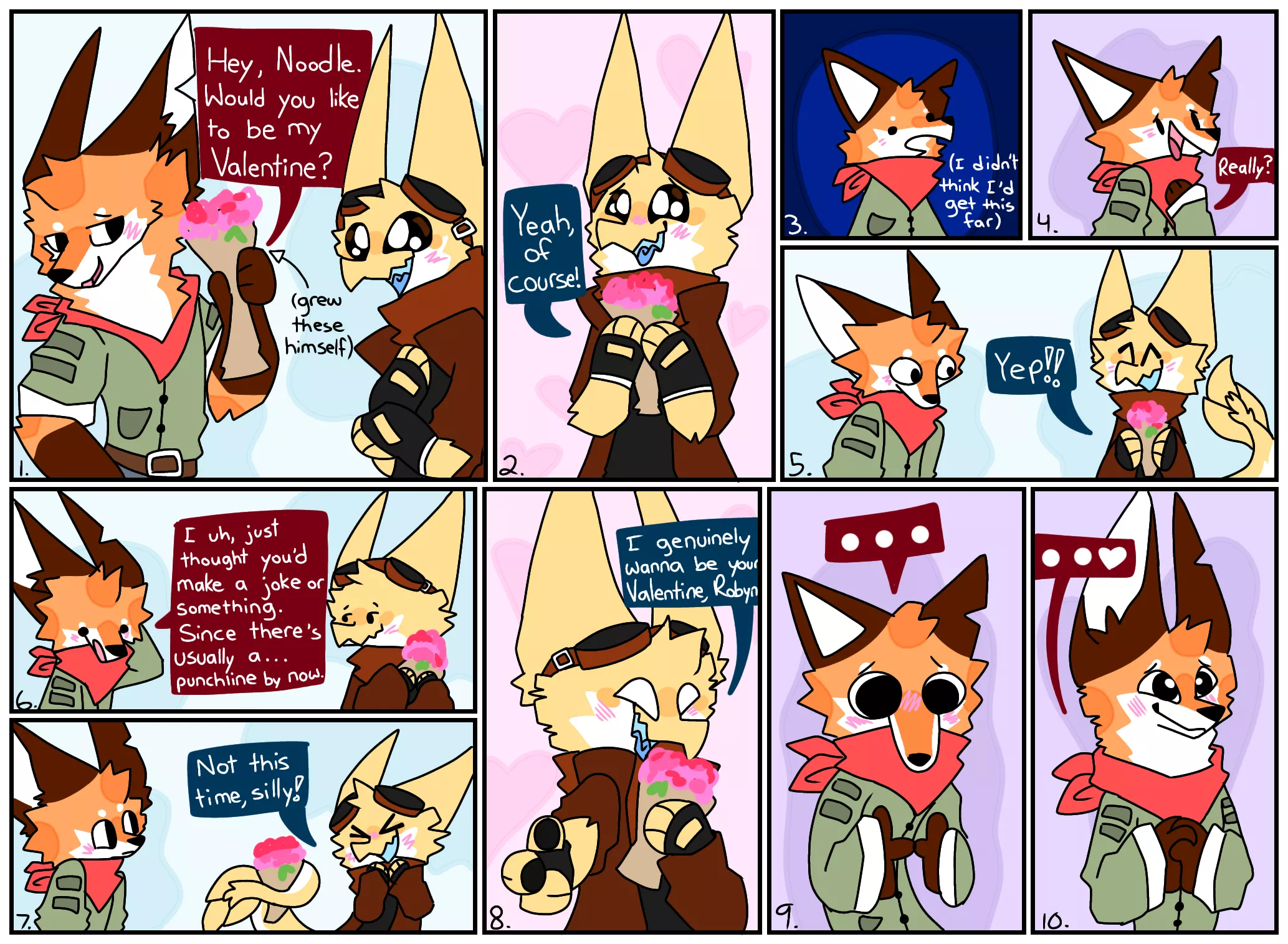 was in a silly goofy little mood. happy valentines day everyone! hope you guys have someone to spend it with, and if you don't, we're in this together! as usual, art by me ^^