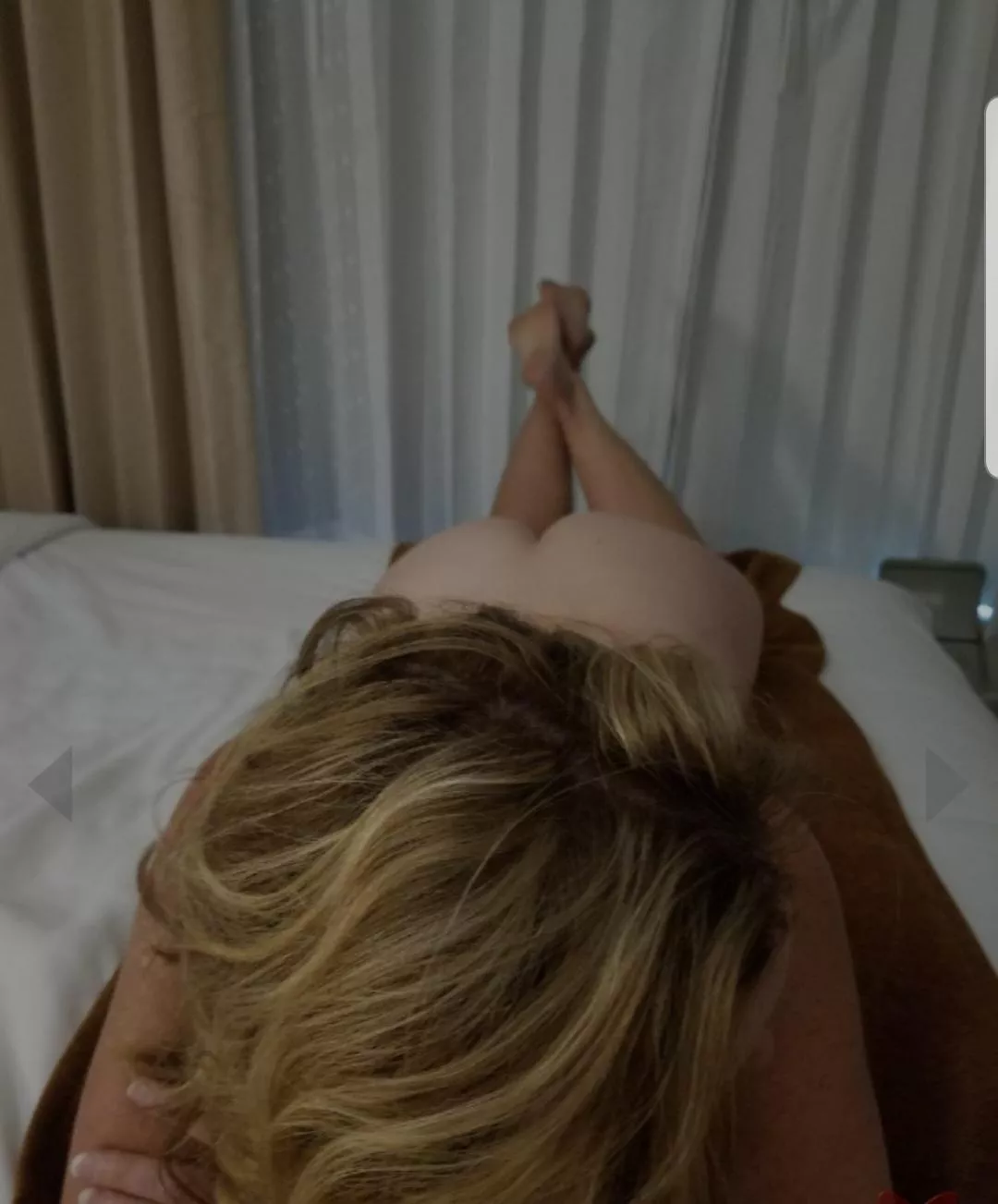 What's your move if my hotwife is waiting for you like this in the hotel room?