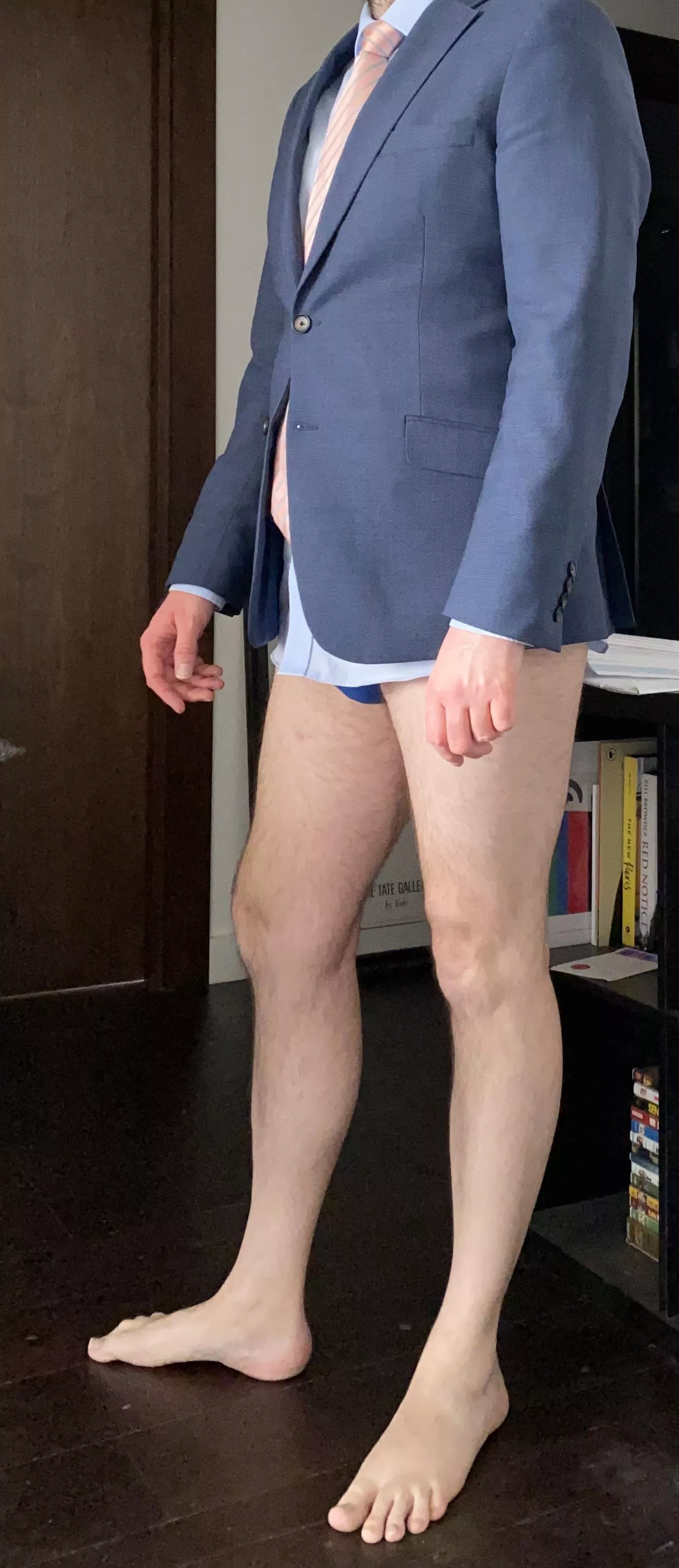 Work from home Wednesday. Had a conference call but no one was going to see what was happening before the waist (42)