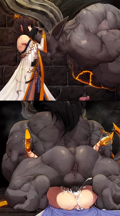 Yeah huh, I don't know what she expexted but that's definitely a win for the monster (Happening18)