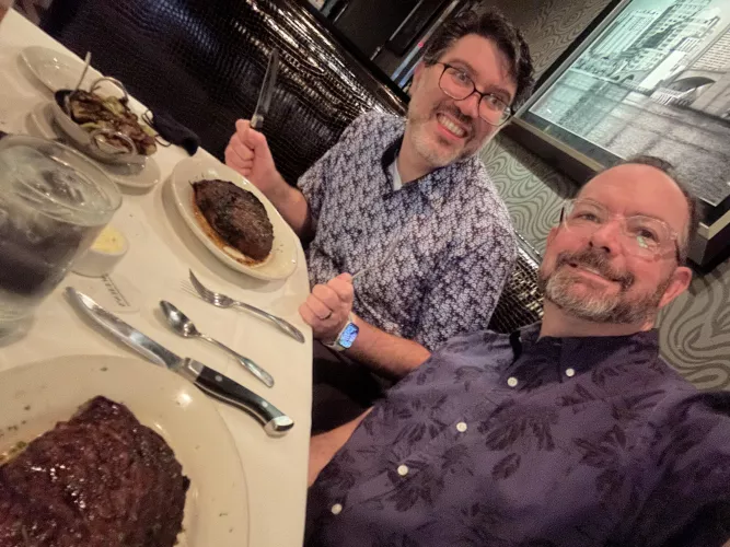 Belated Valentine’s Day dinner with my handsome husband. Worth the wait.