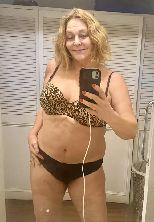 Cougar Bra Black Panties Tess!