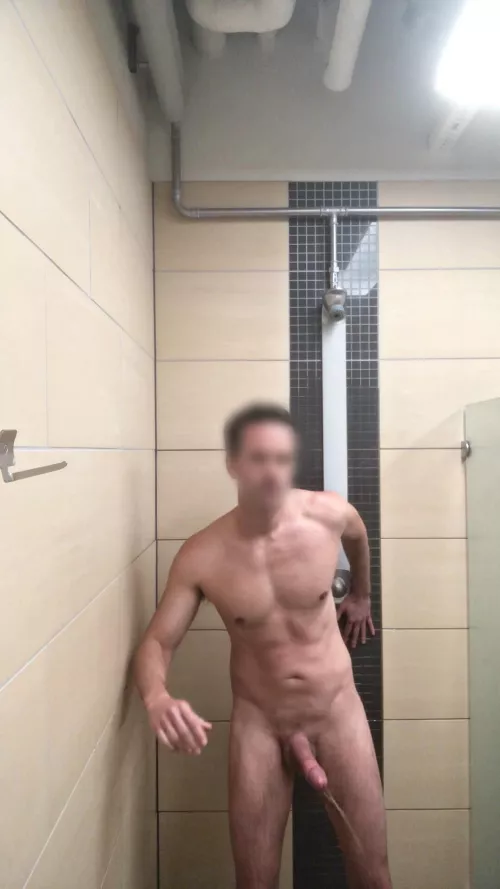 Dancing in the locker room showers