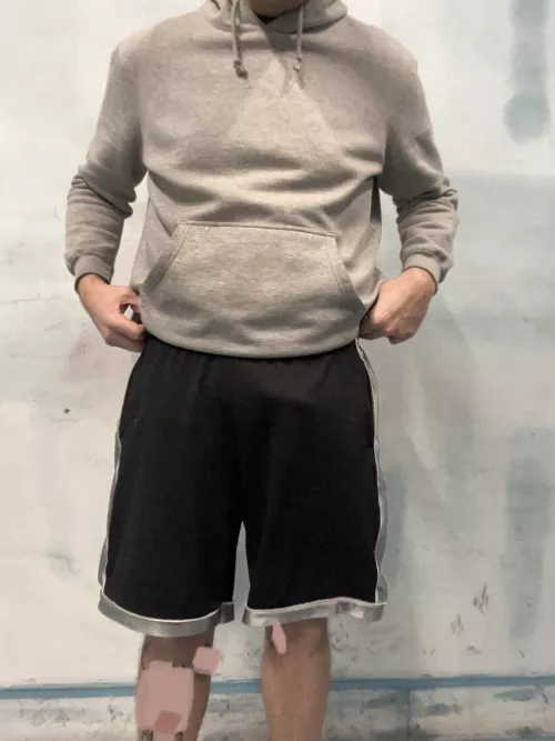 Forgot to bring clothes for after the gym so I’m working in my basketball shorts today.