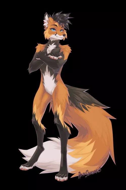 Full body commission without bg - Fox :3 (Art by Shakumi/me on FA)