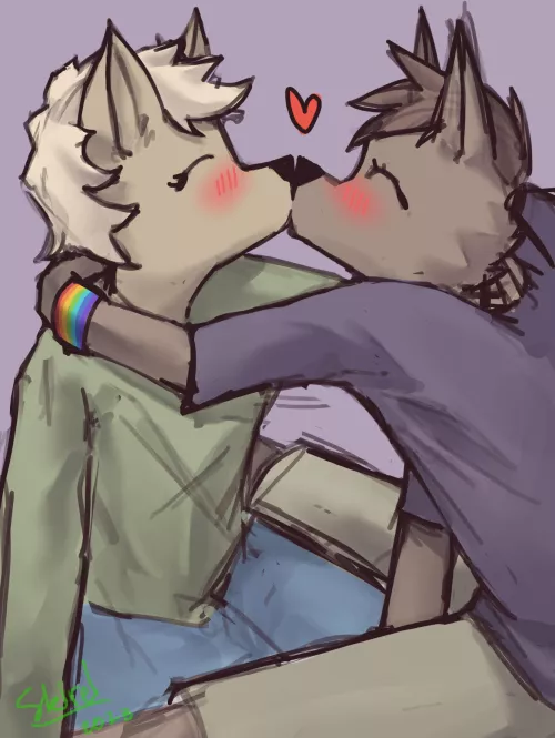 “Gay kissing” by me
