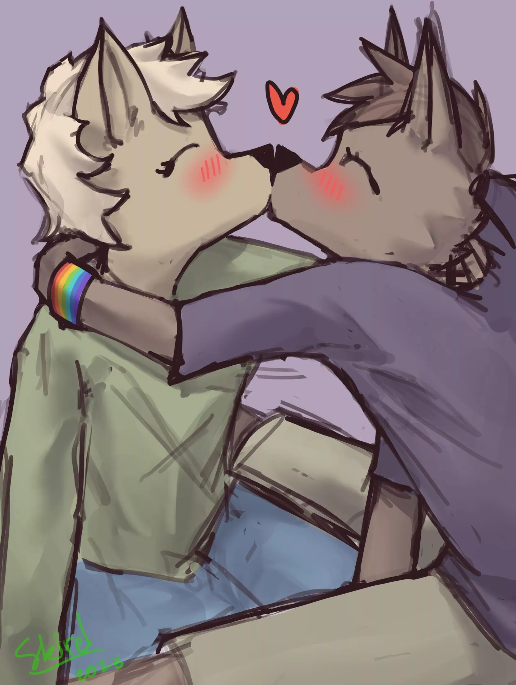 “Gay kissing” by me