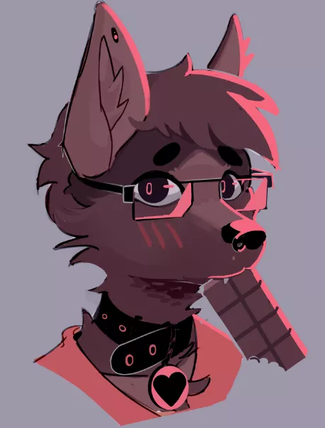 Good luck trying to get it from him (wolf drawn by me)