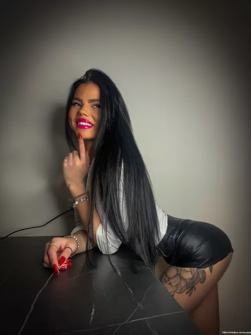 Guess what’s hiding behind this thong? Two things for you to plug.