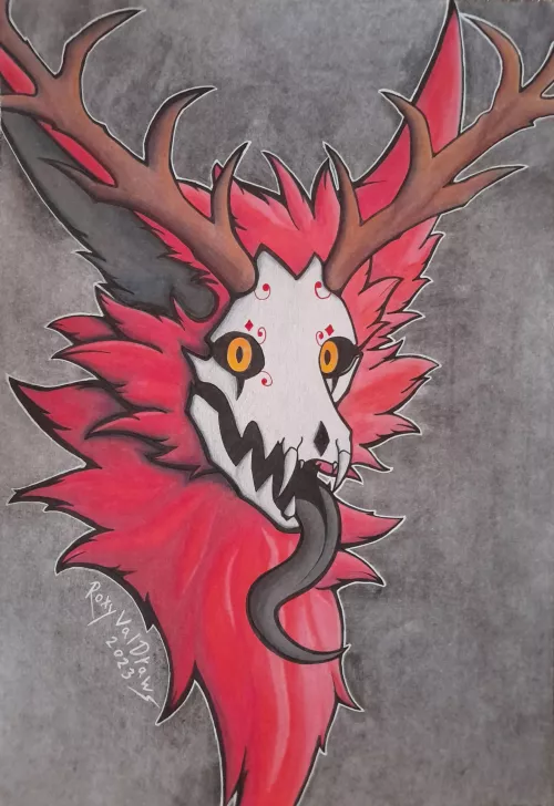 Headshot of my OC, Morty! | Art by me